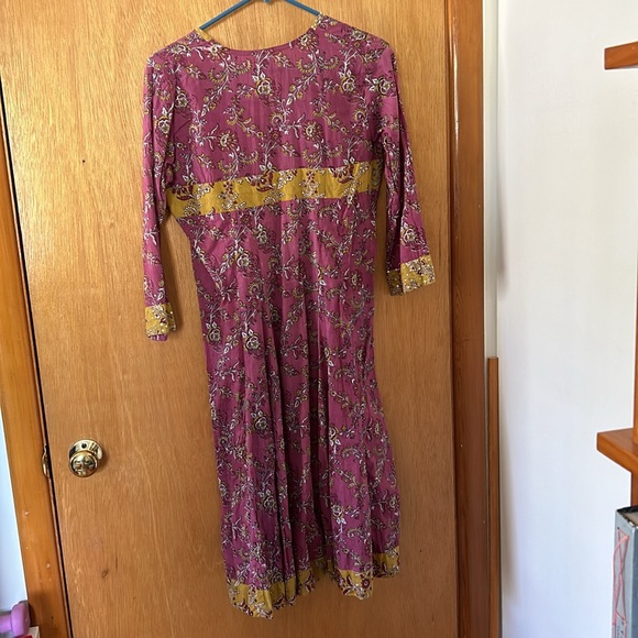 Hand block-print Indian dress - Picture 4 of 6